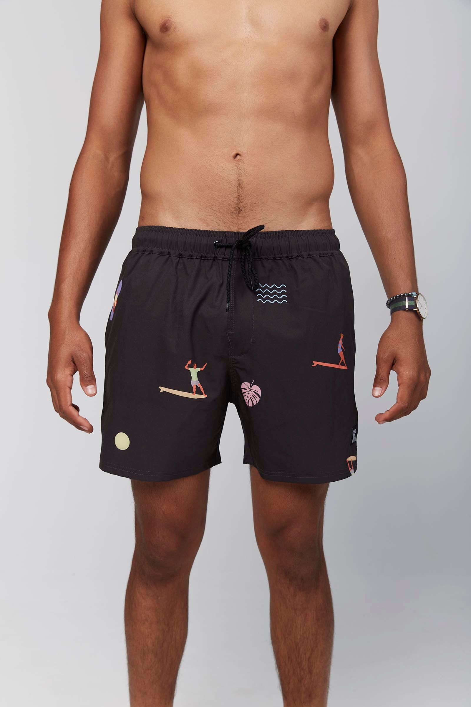 recycled-black-board-shorts-andorwith-surf-skate-wear