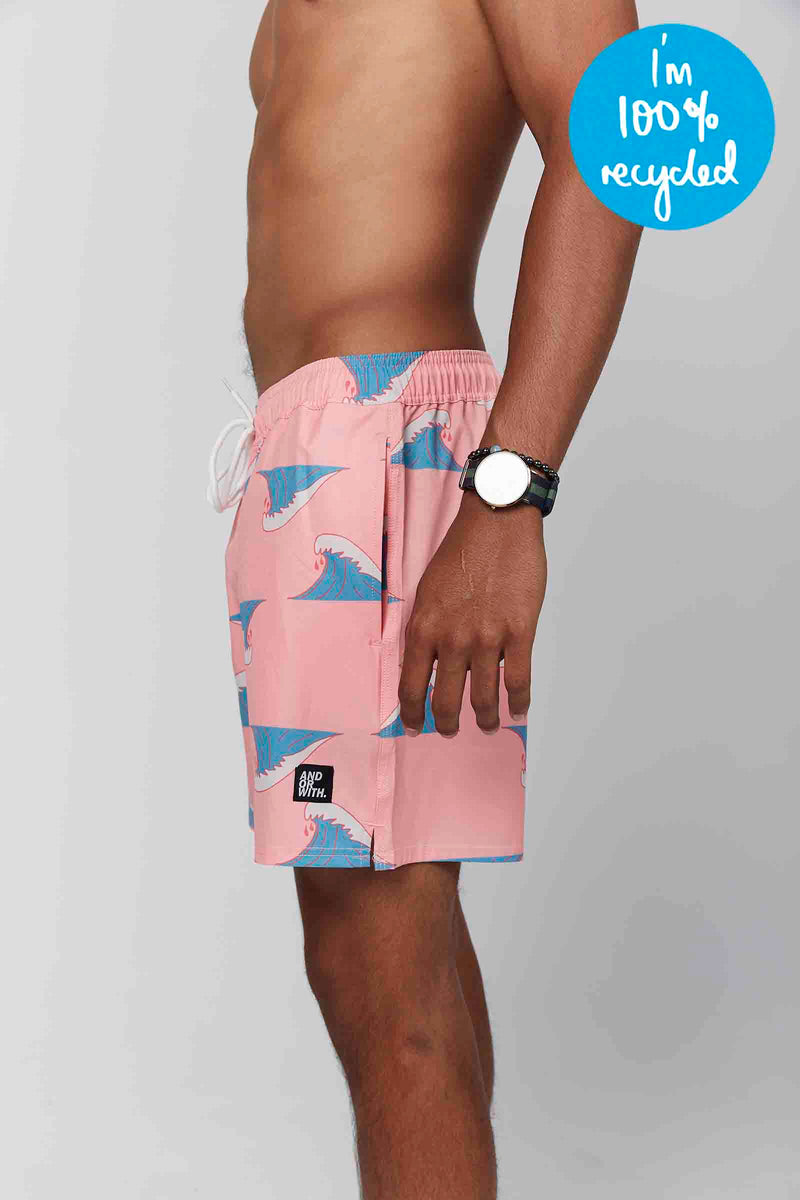 recycled-pink-board-shorts-andorwith-surf-skate-wear