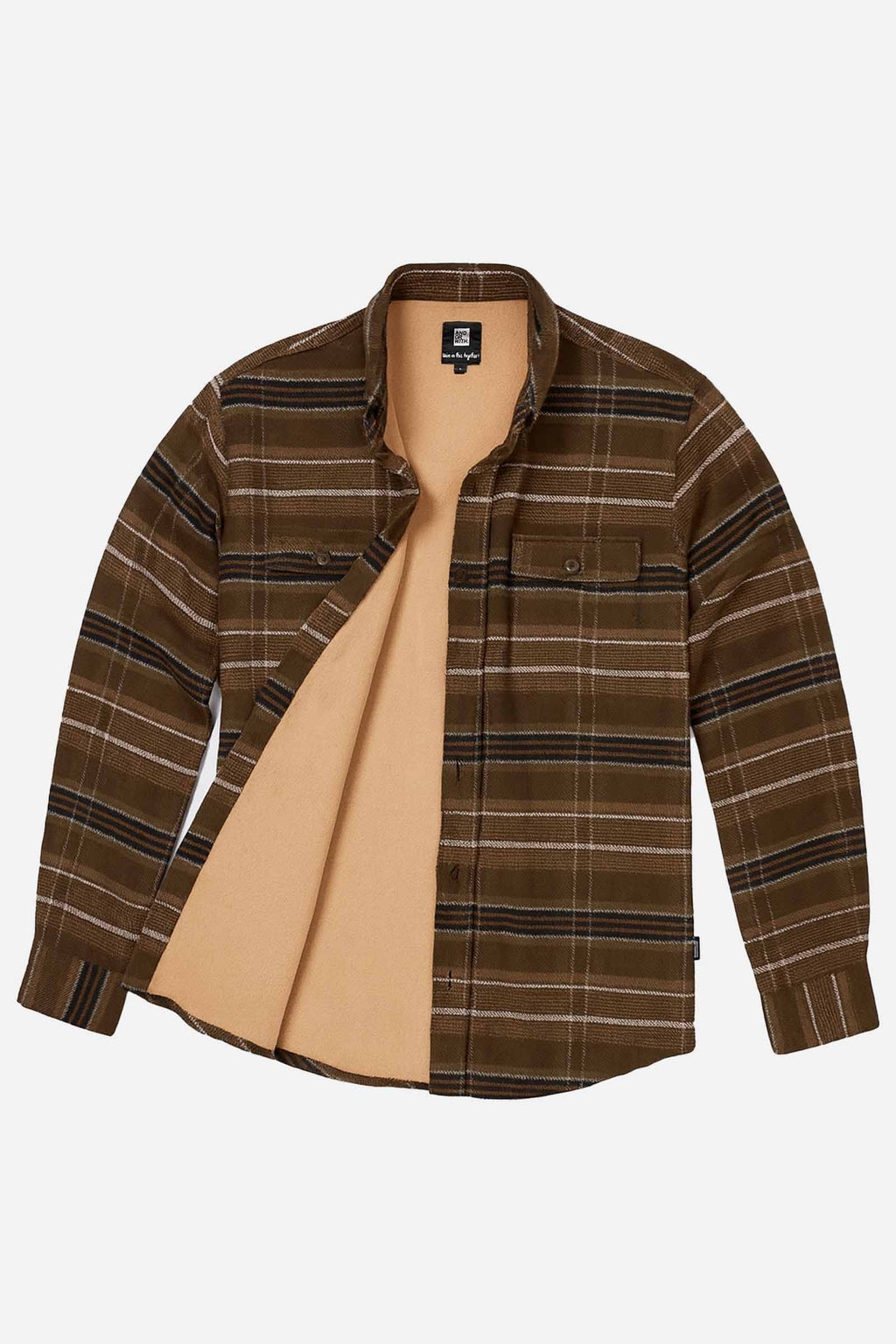 Beached Out Flannel Overshirt Olive