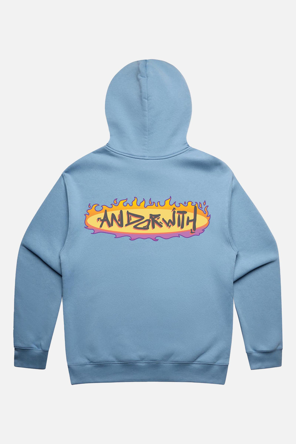 On Fire Hoodie Baby Blue