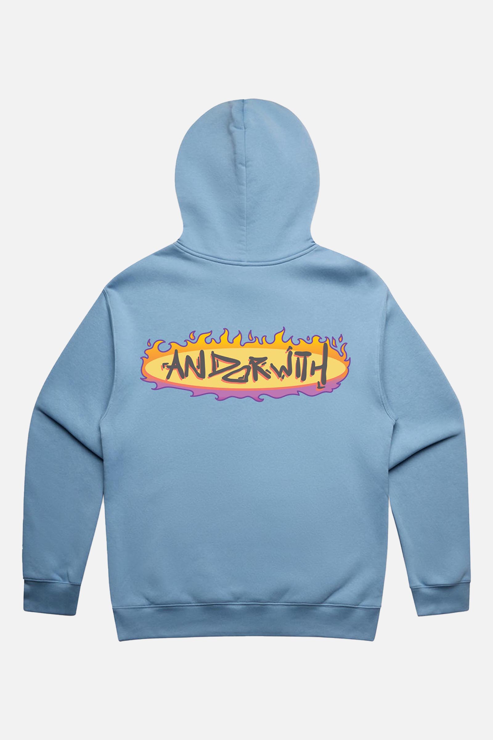 On Fire Hoodie Baby Blue