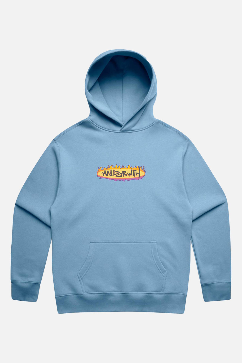 On Fire Hoodie Baby Blue