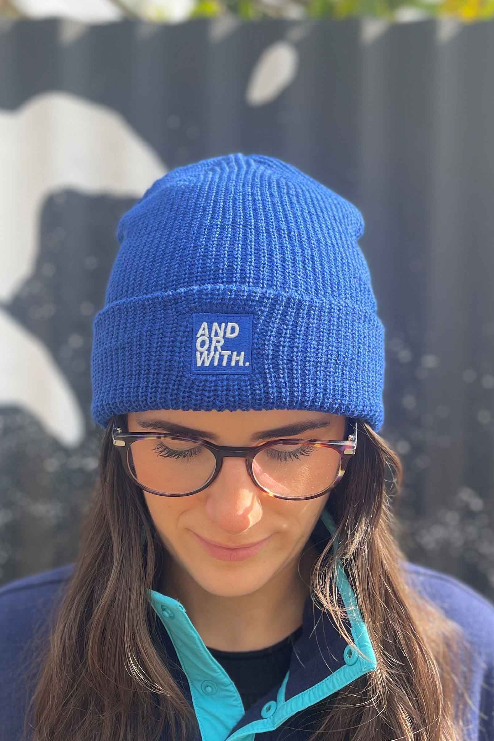 unisex-blue-wool-beanie-andorwith-surf-skate-wear