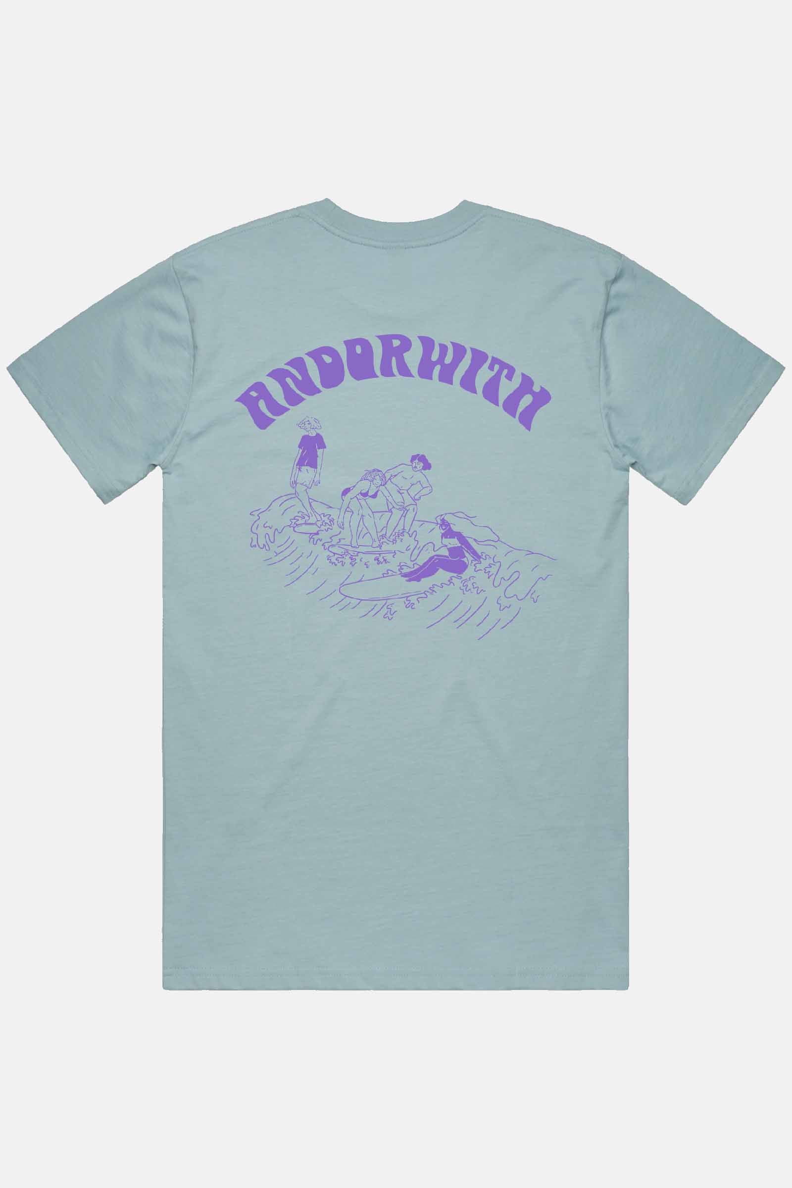 unisex-blue-tshirt-andorwith-surf-skate-wear