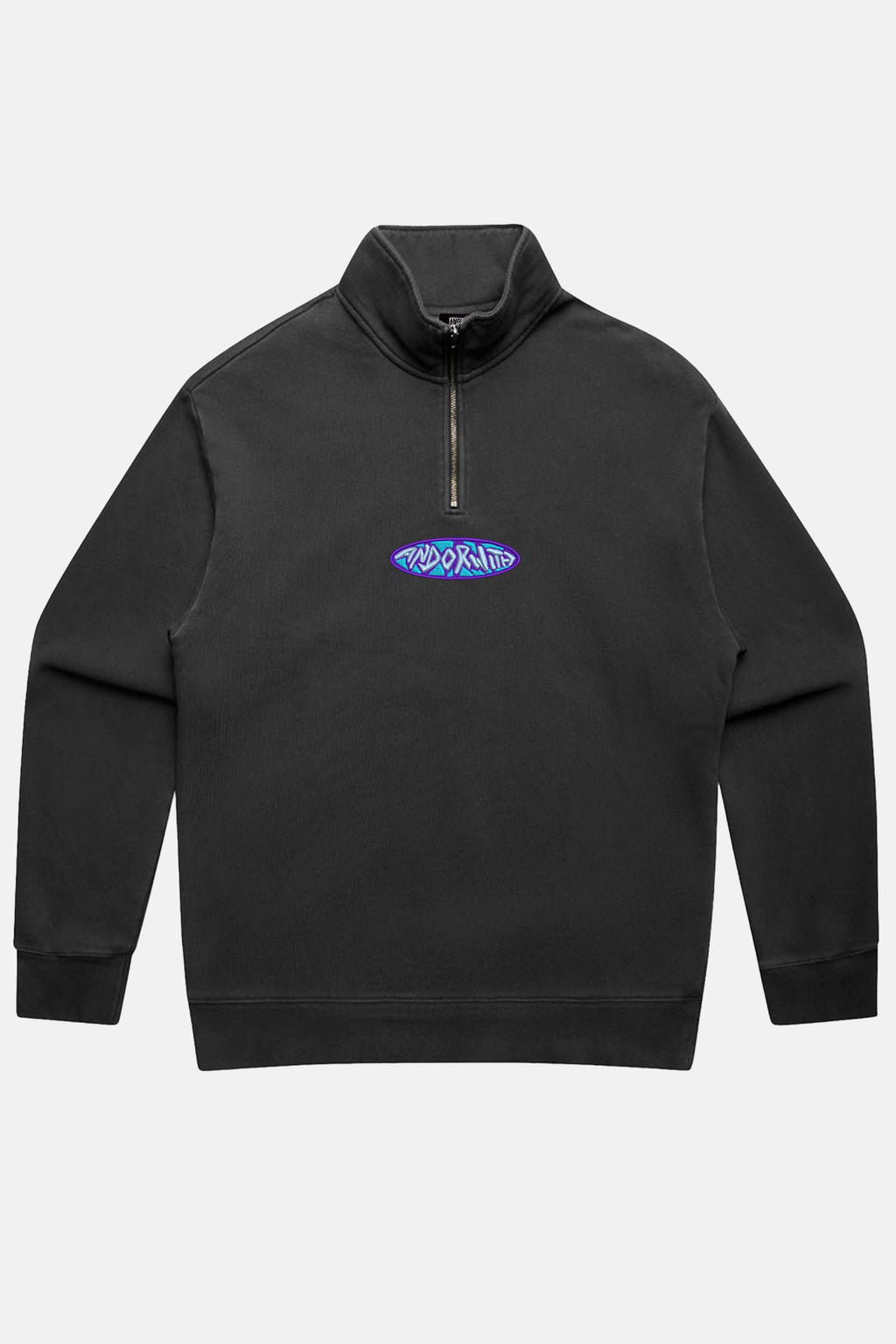 Shield 1/4 Zip Fleece Pullover Faded Black