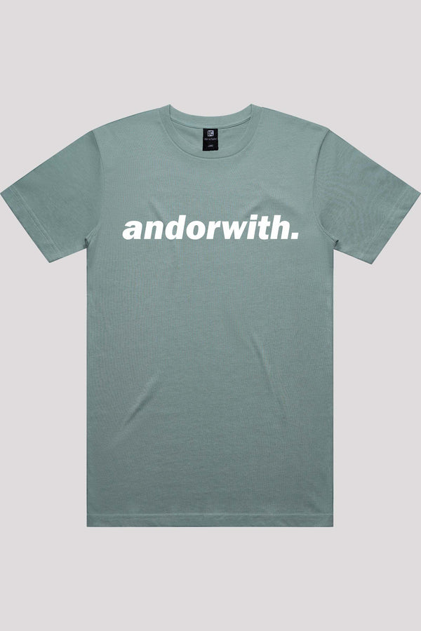 unisex-100% cotton-faded blue-T-Shirt-andorwith-surf-skate-wear