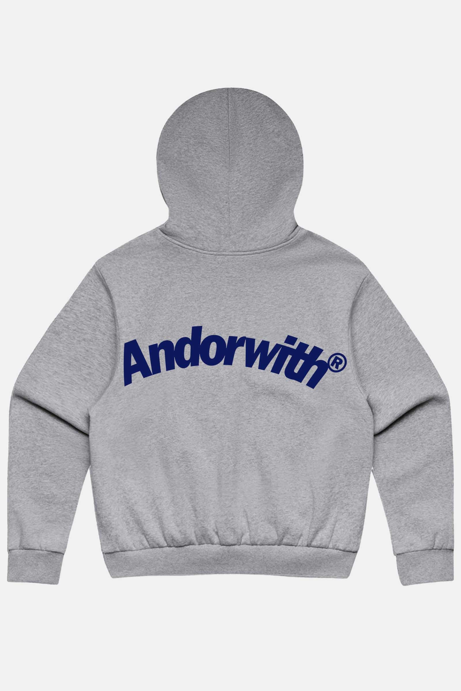 Swoop Box Fit Hoodie Grey Marle