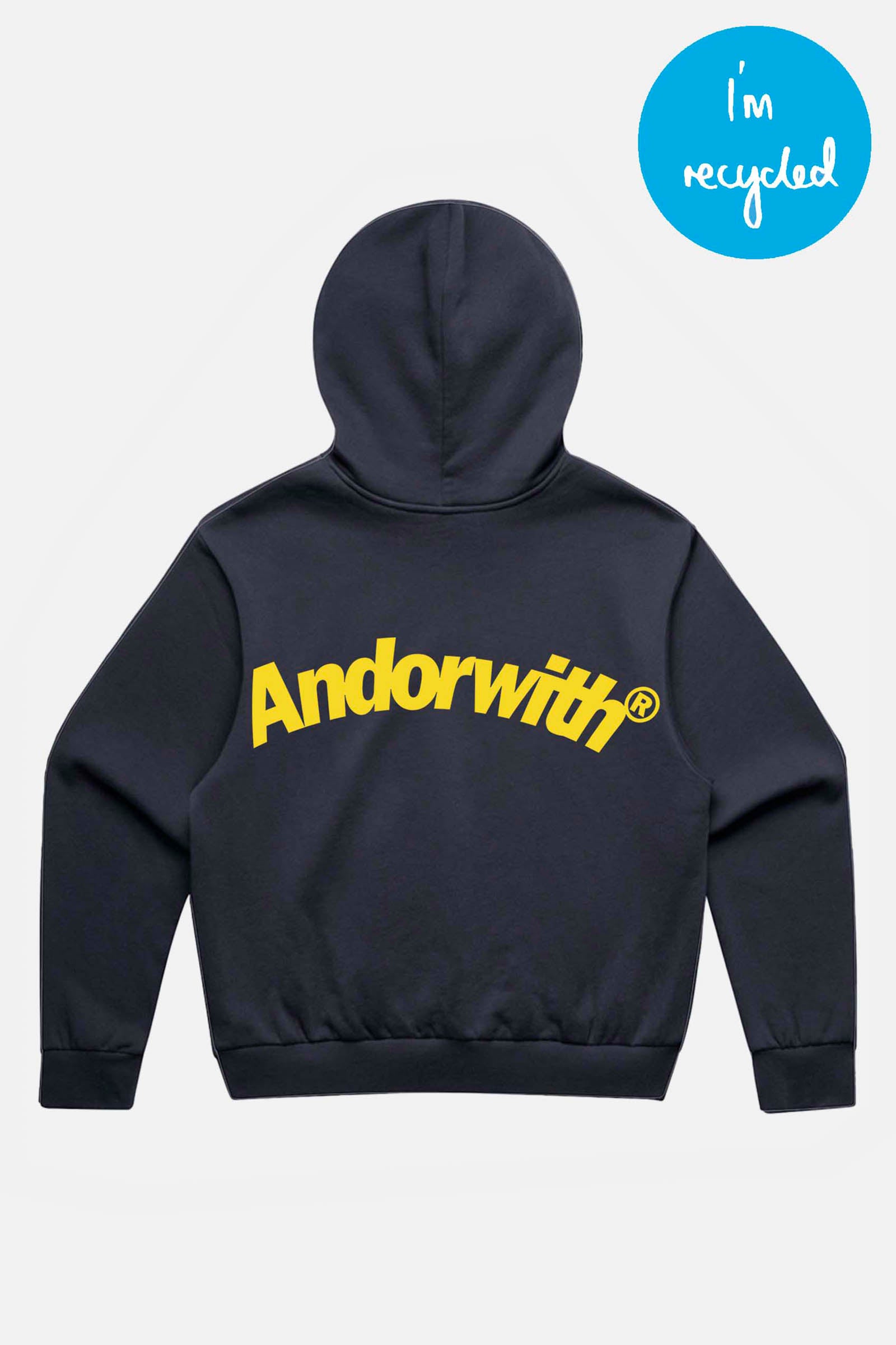 Swoop Box Fit Hoodie Navy