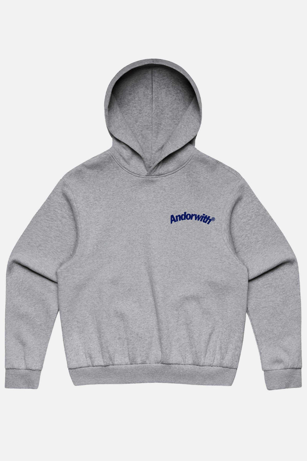 Swoop Box Fit Hoodie Grey Marle