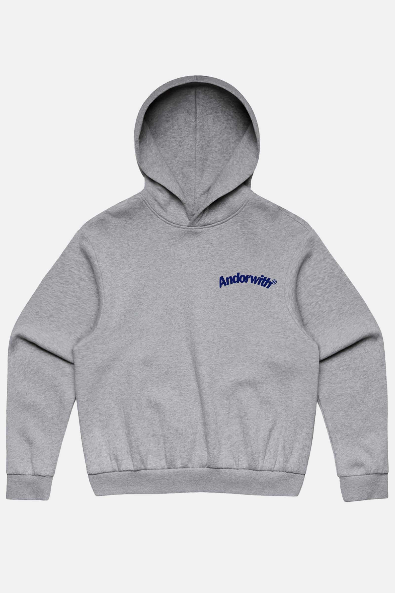 Swoop Box Fit Hoodie Grey Marle
