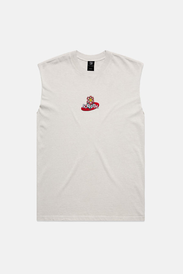 Trippy Flower Box Fit Muscle Tee Bone