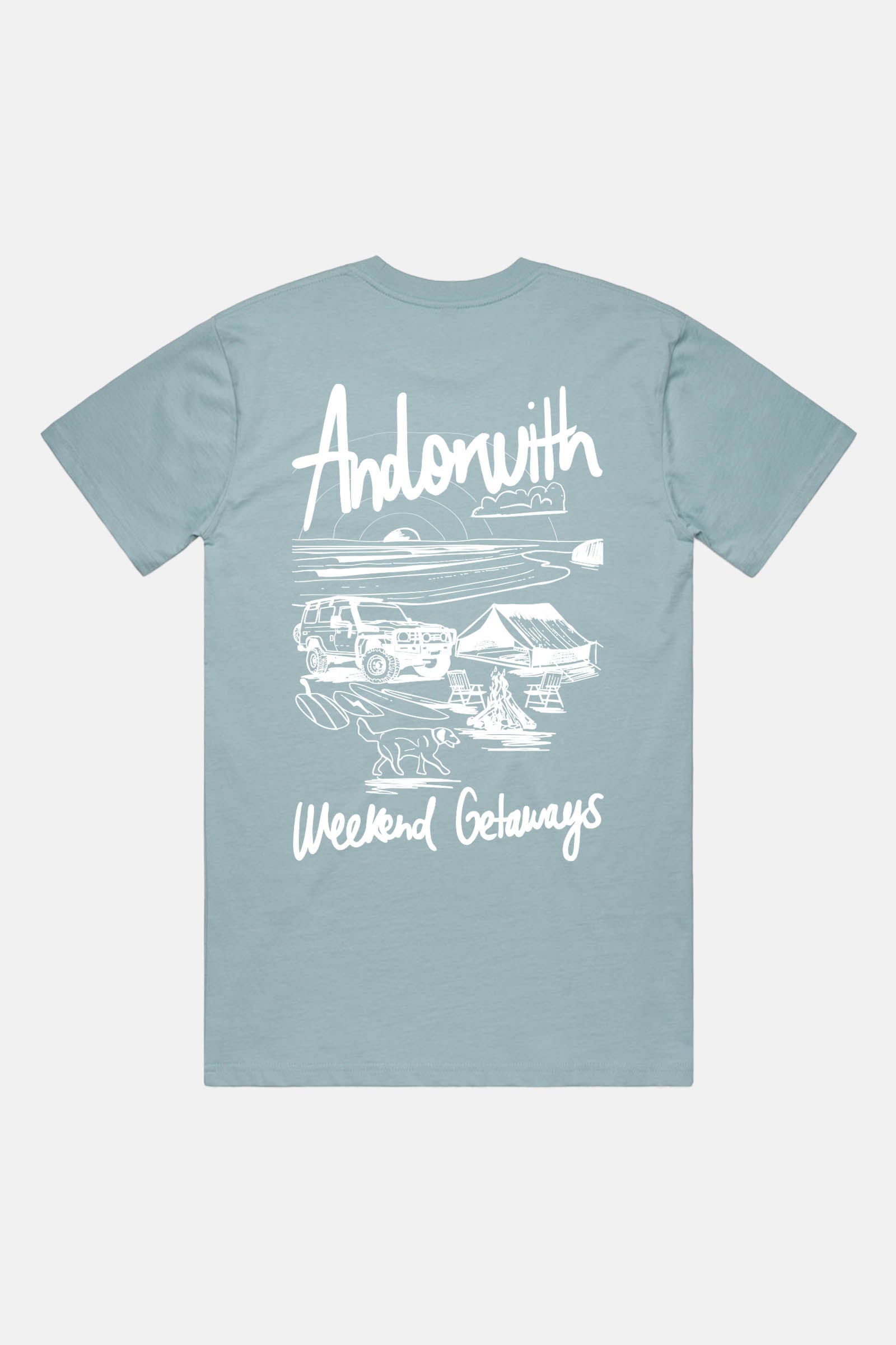 Weekend Getaways Tee Pale Blue