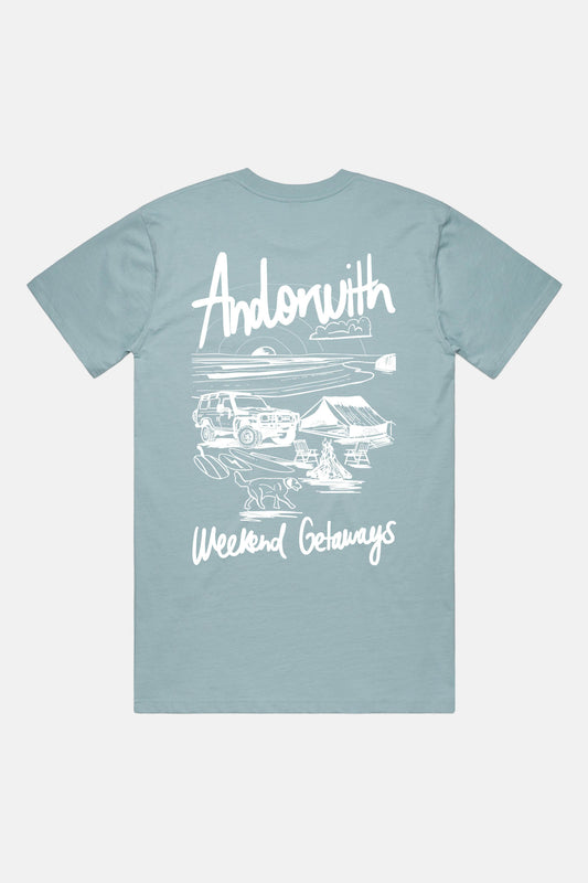 Weekend Getaways Tee Pale Blue