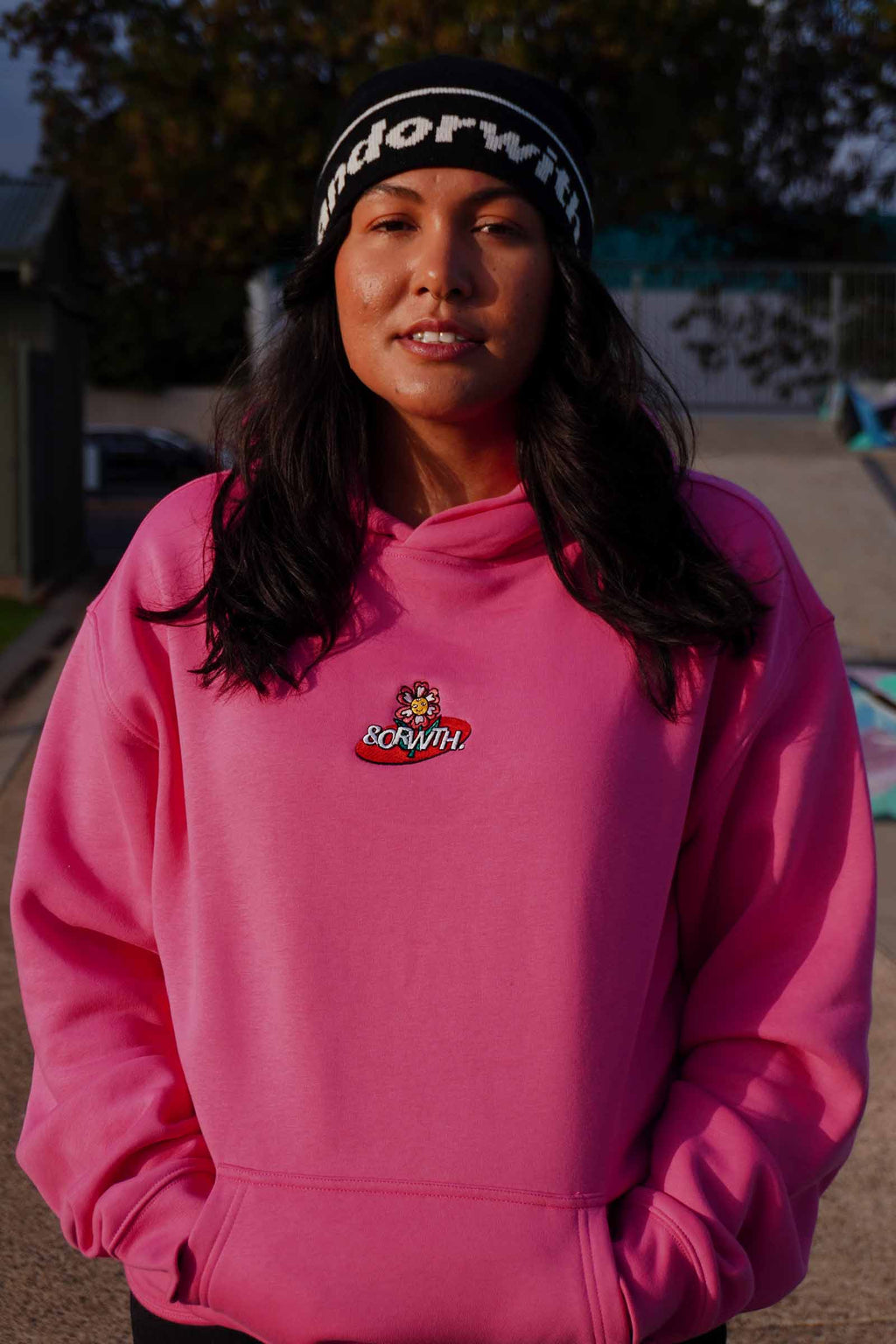 Trippy Flower Hoodie Pink