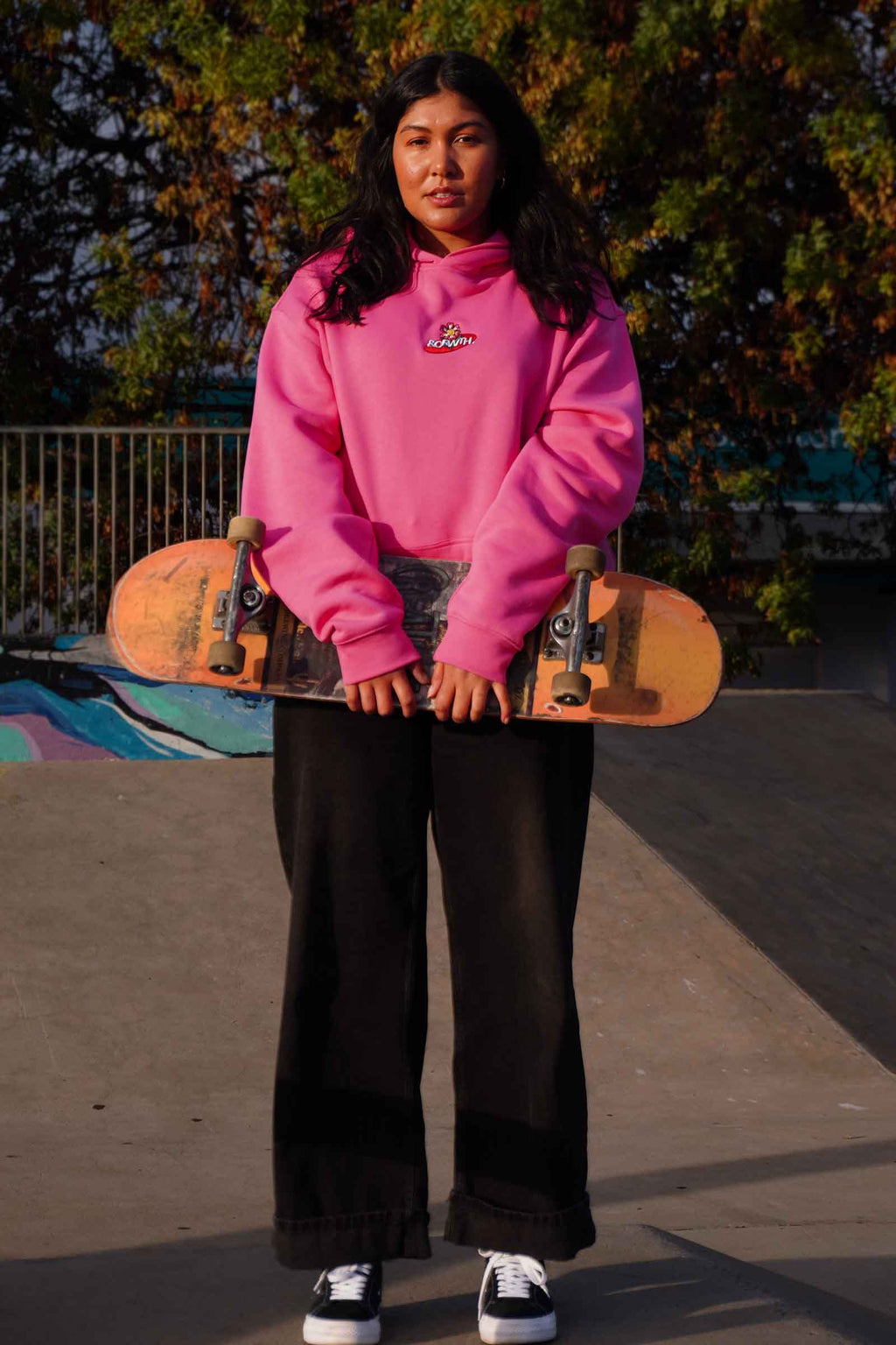 Trippy Flower Hoodie Pink