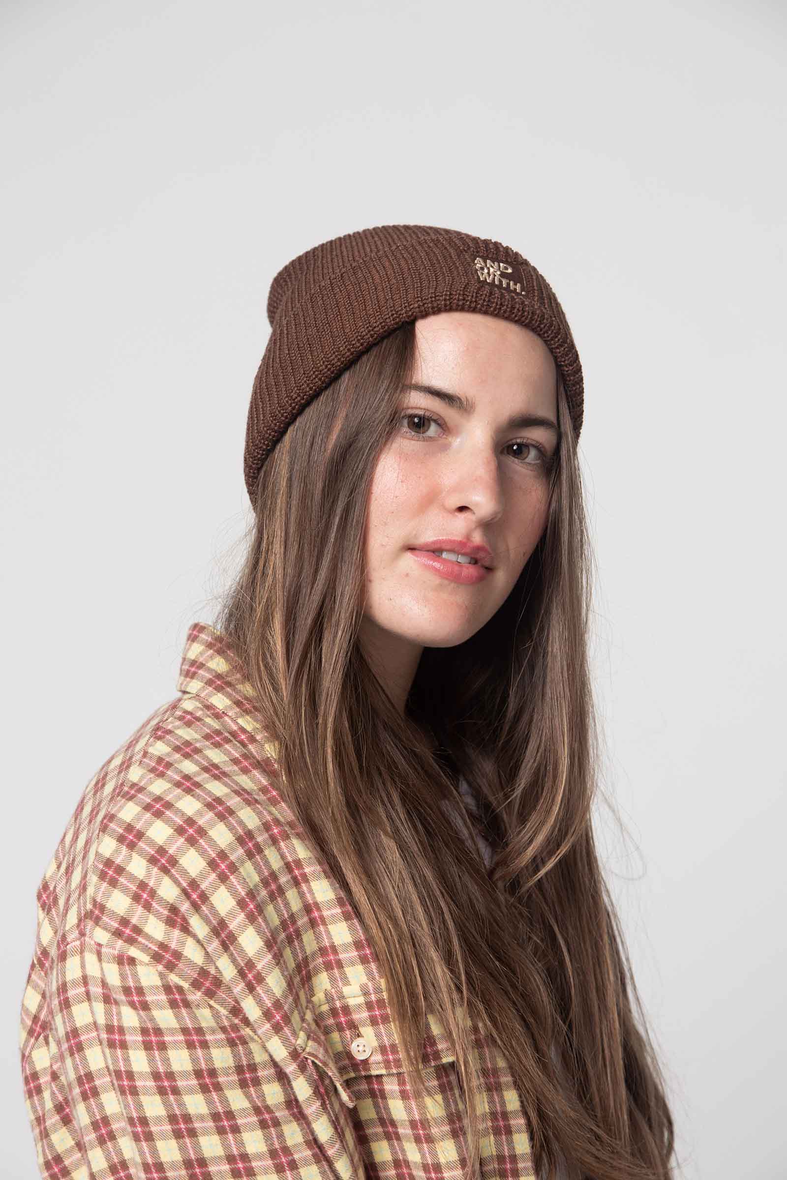 unisex-brown-wool-beanie-andorwith-surf-skate-wear