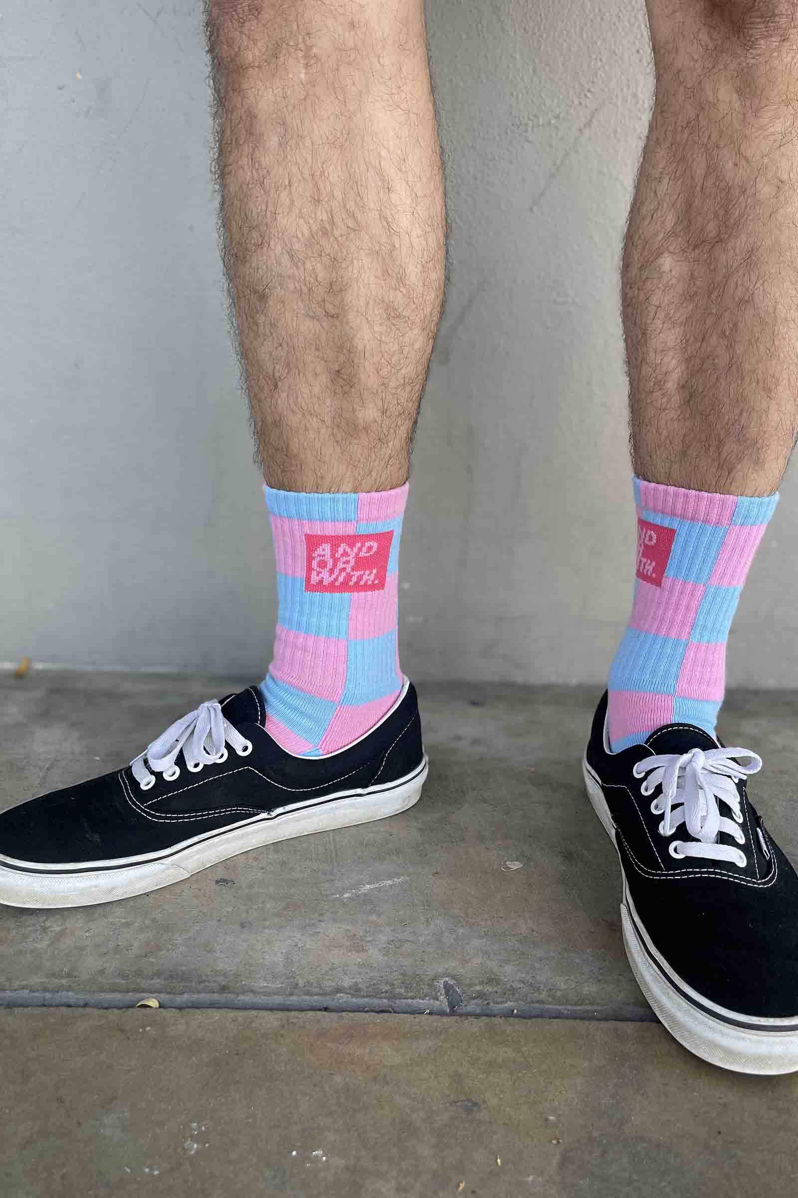 unisex-checkered-socks-andorwith-surf-skate-wear