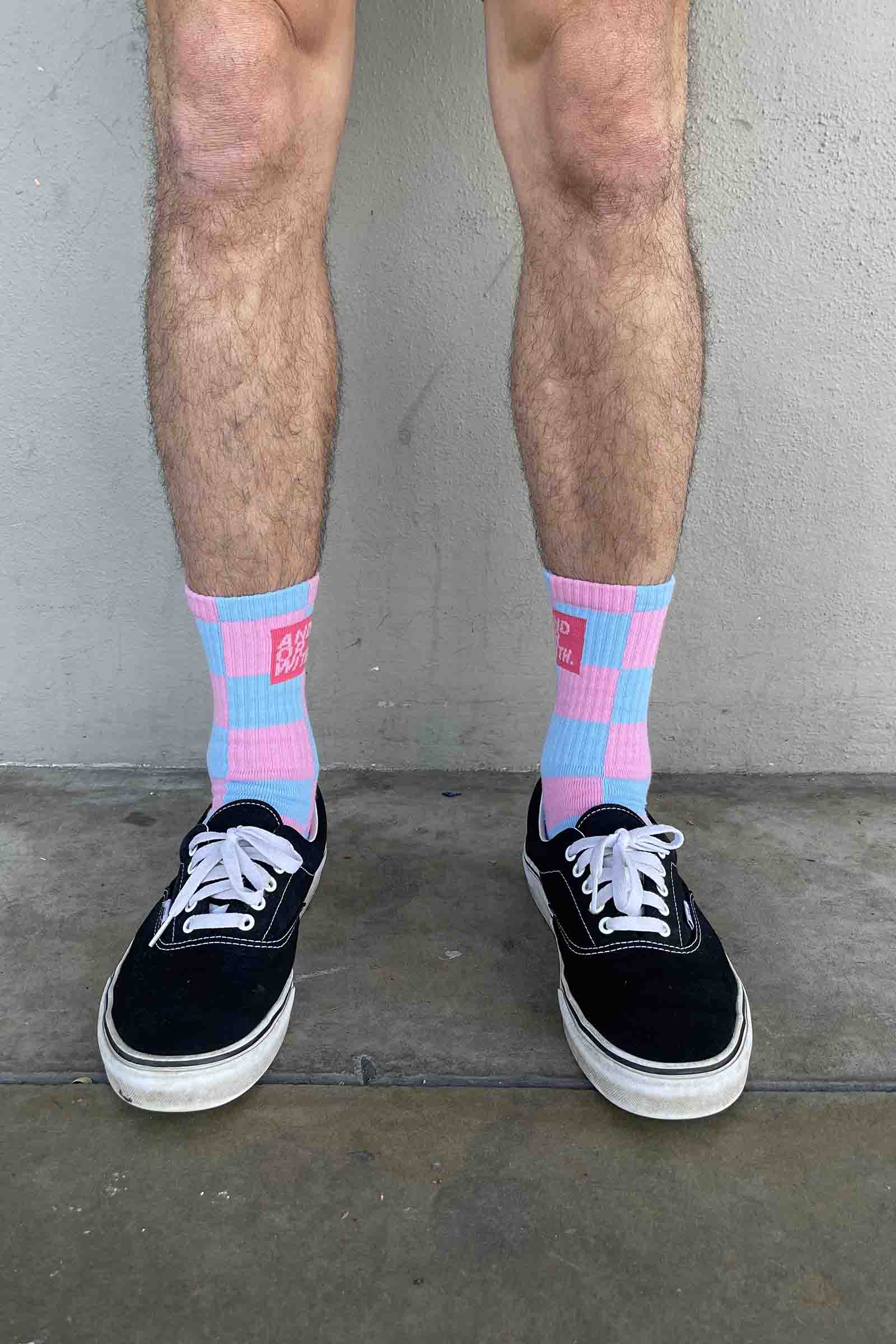 unisex-checkered-socks-andorwith-surf-skate-wear