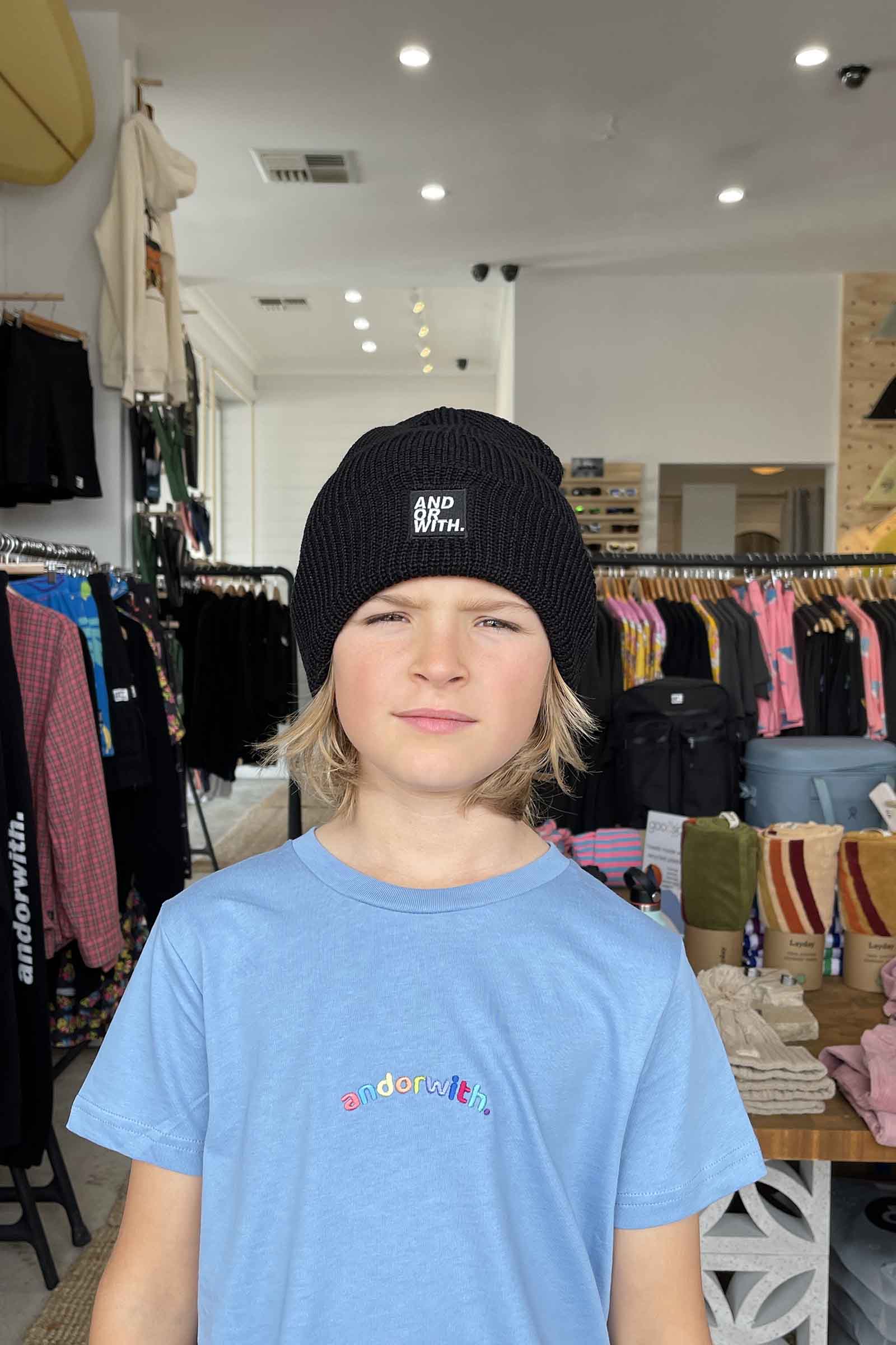 kids-beanie-andorwith-surf-skate-wear