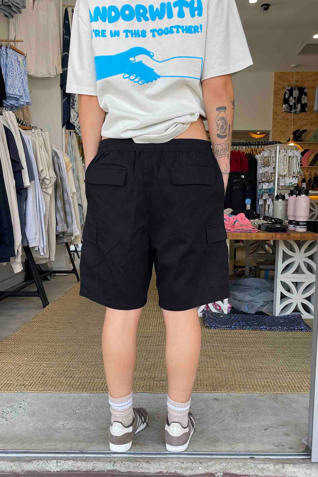 Logo Cargo Shorts Black