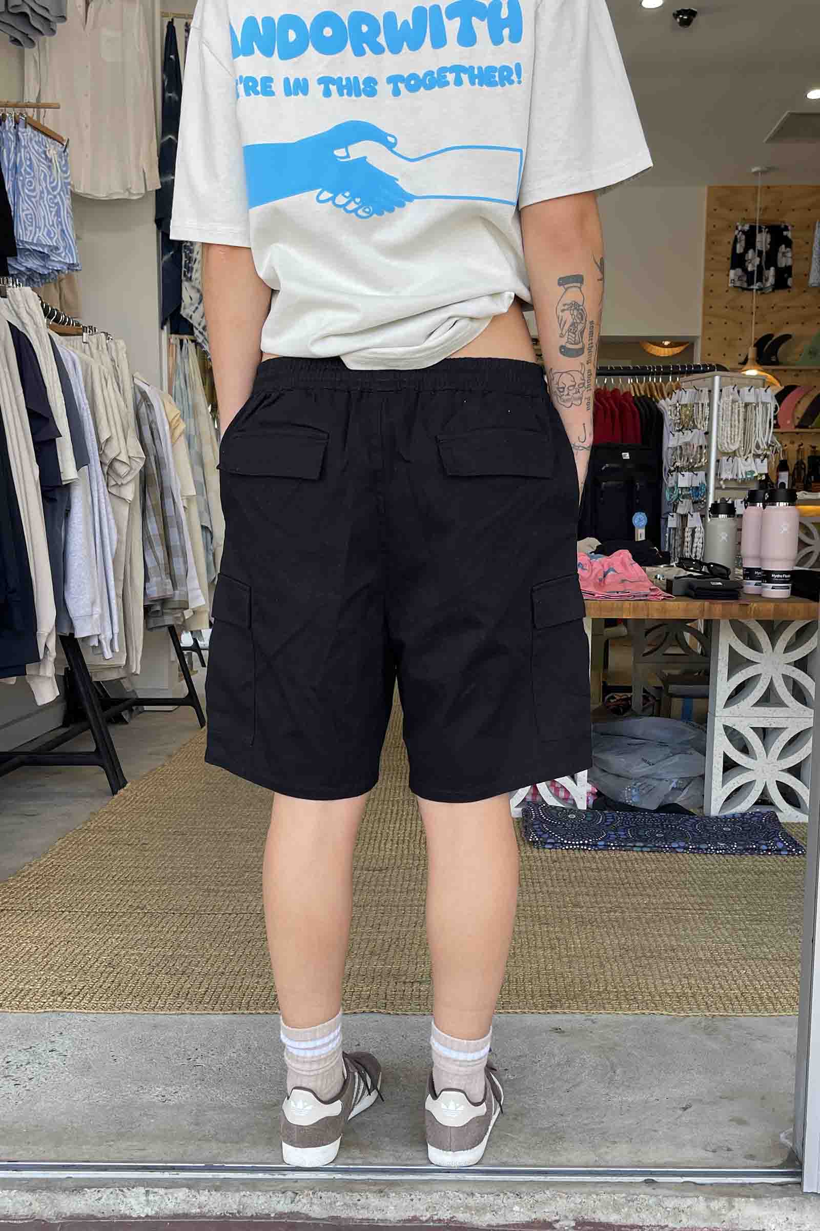 Logo Cargo Shorts Black