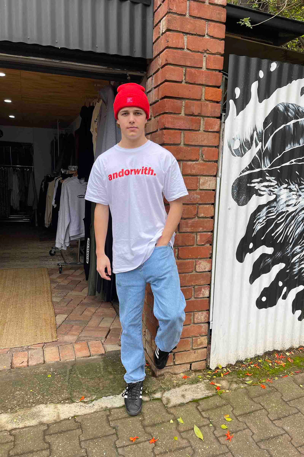 unisex-white-tshirt-andorwith-surf-skate-wear