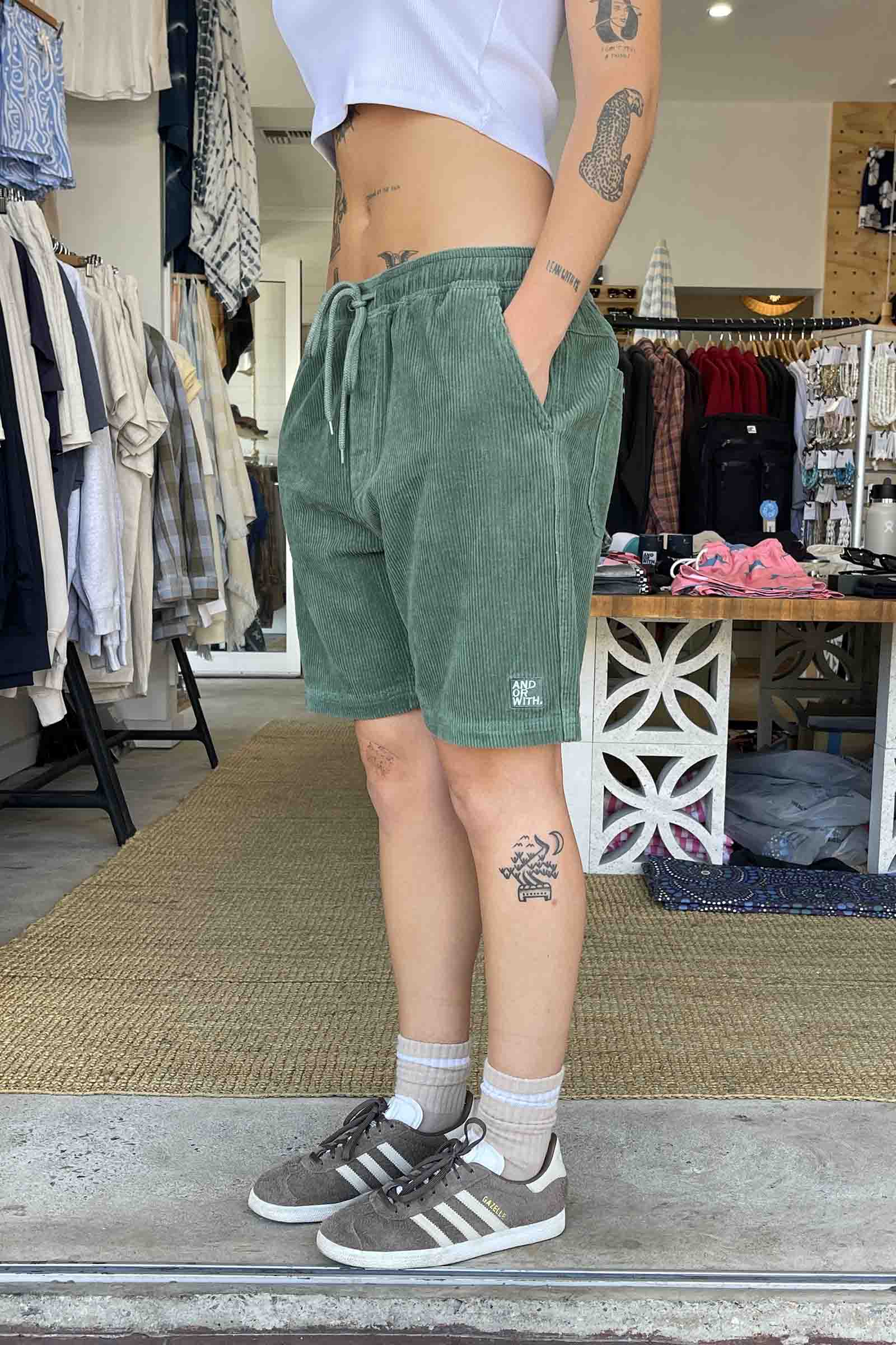 Beach Bum Corduroy Shorts Green