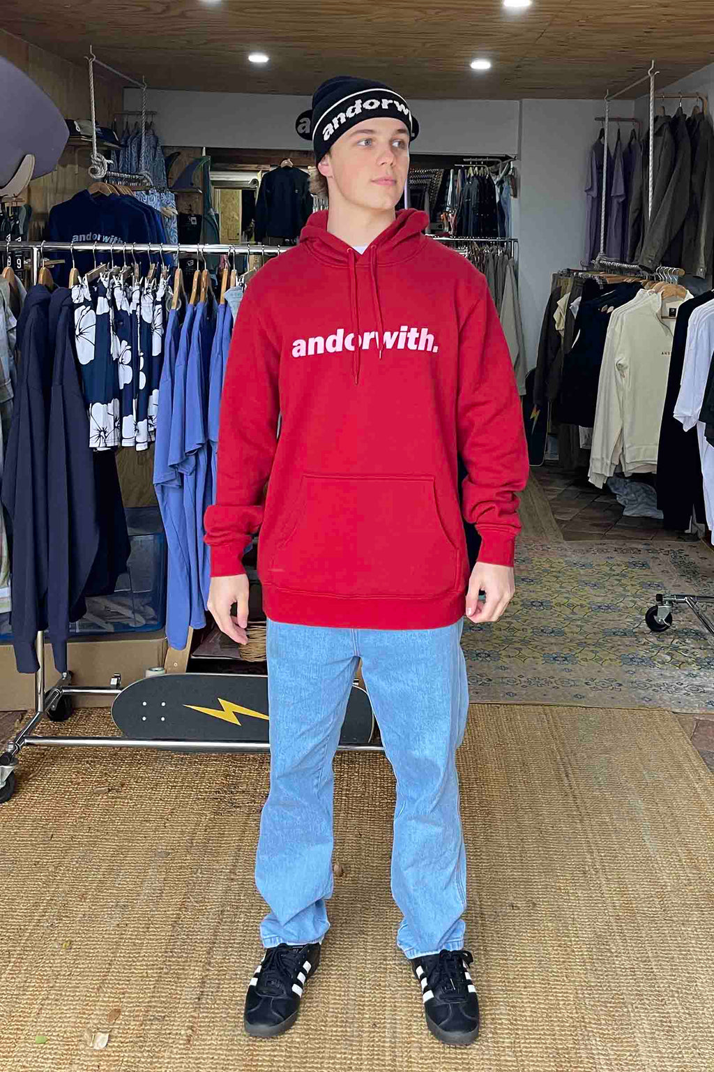 Statement Hoodie Red
