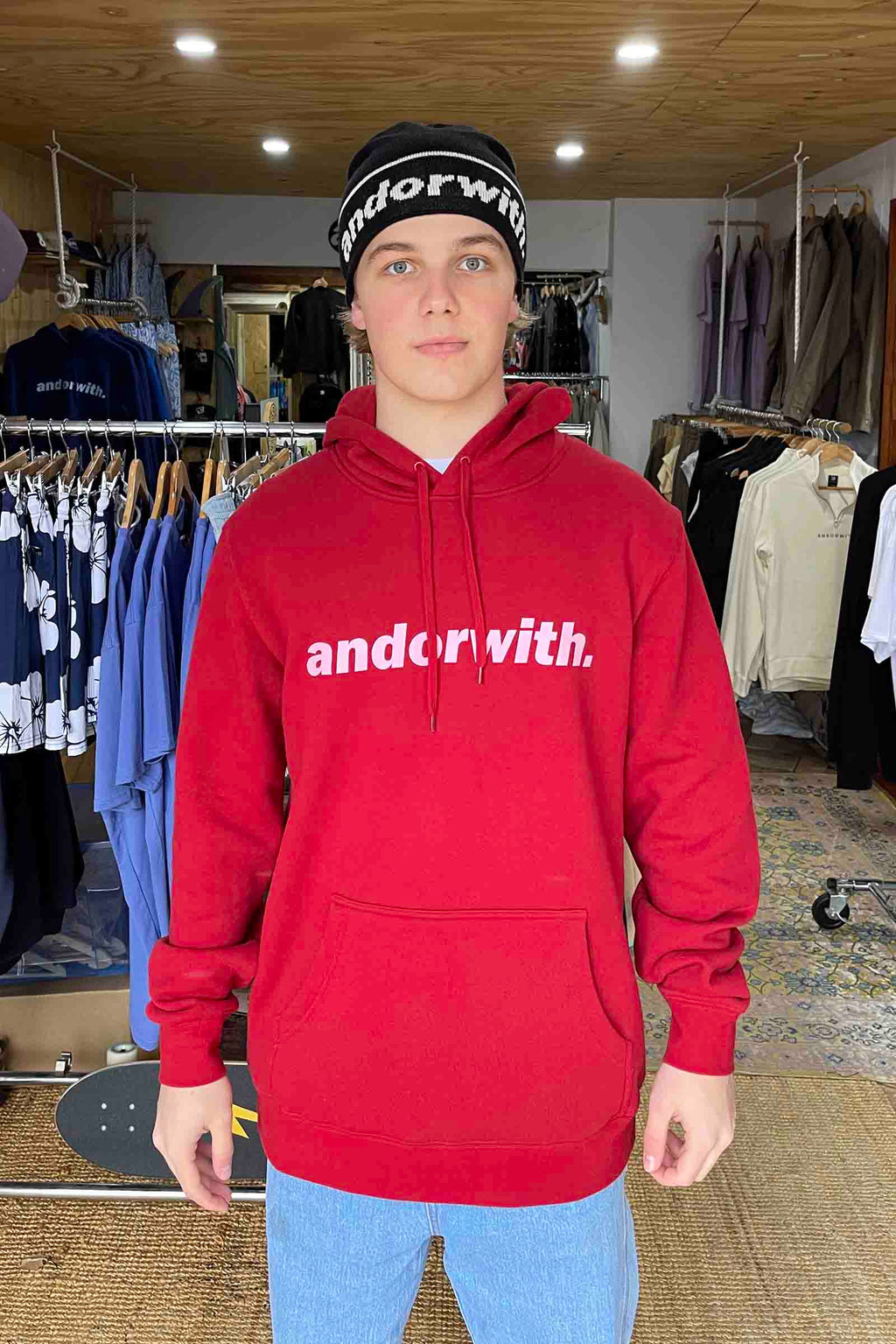 Statement Hoodie Red