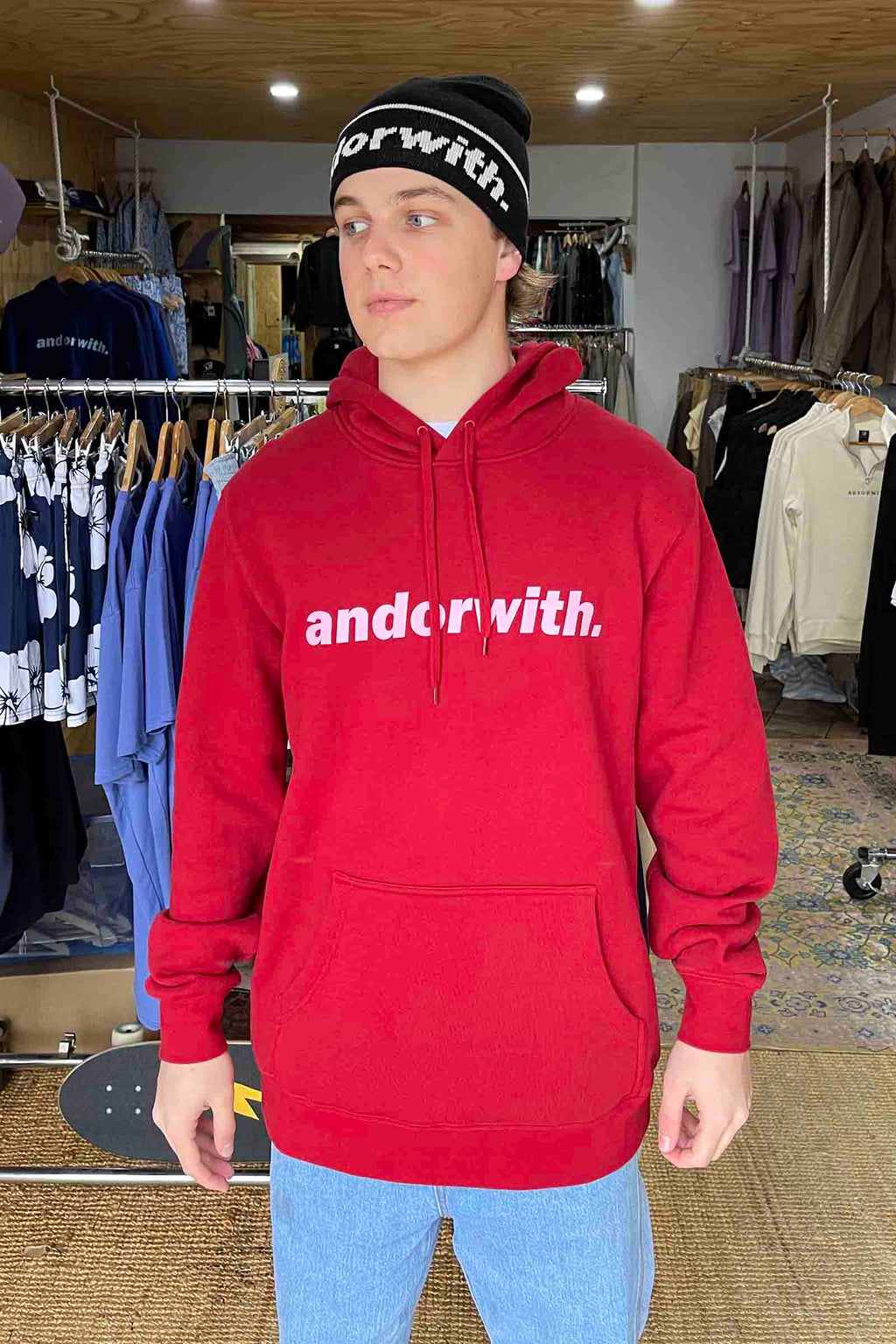 Statement Hoodie Red