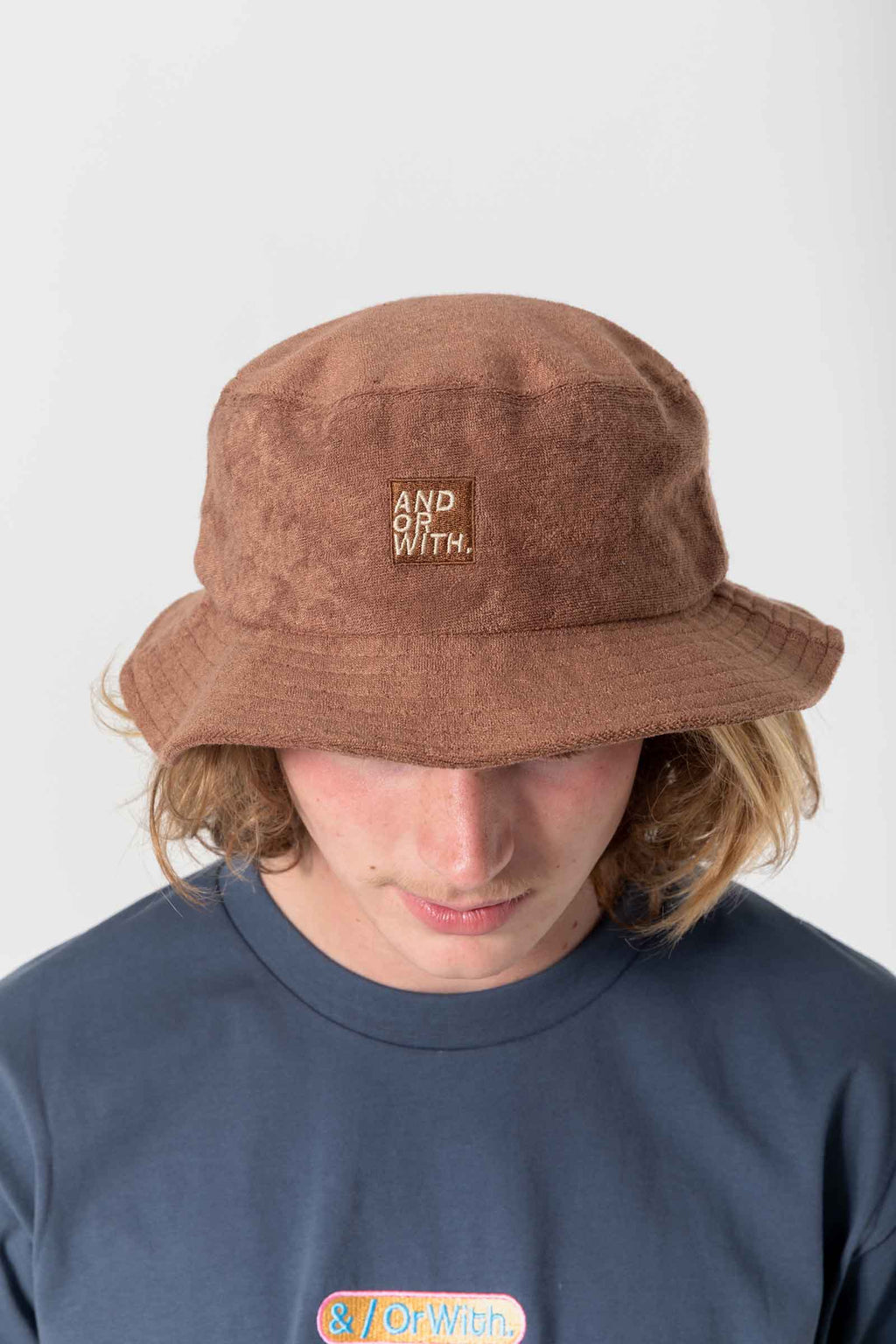 unisex-brown-terry-towlling-bucket-hat-andorwith-surf-skate-wear
