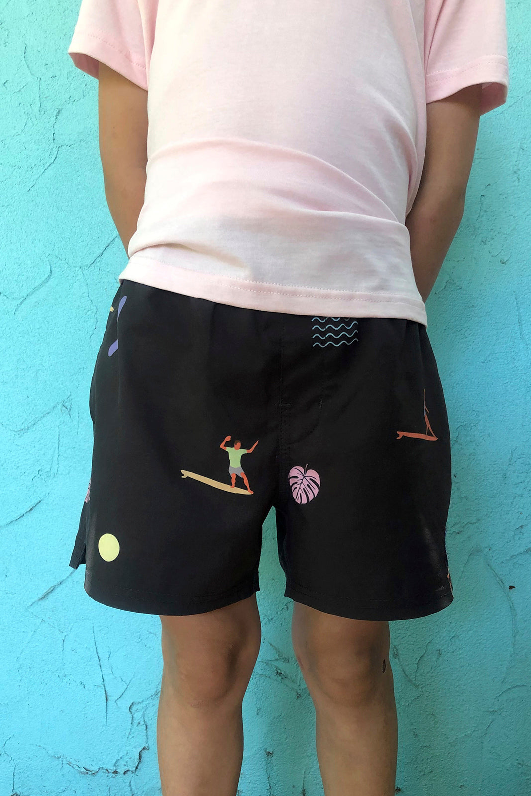 kids-board-shorts-recycled-swimwear-charcoal-surf-wear-andorwith