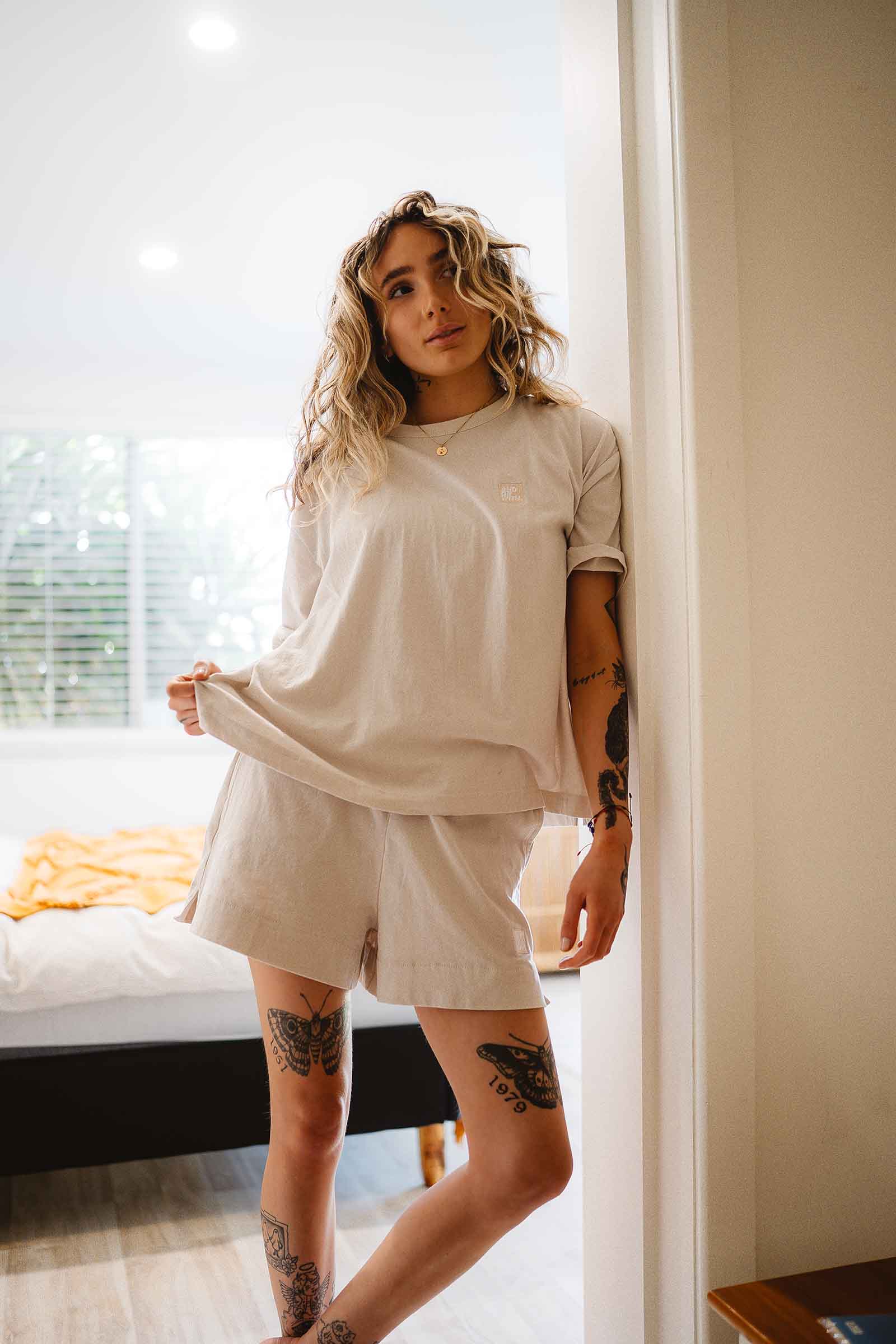 womens-lounge-cream-soft-shorts-andorwith-sleep-wear