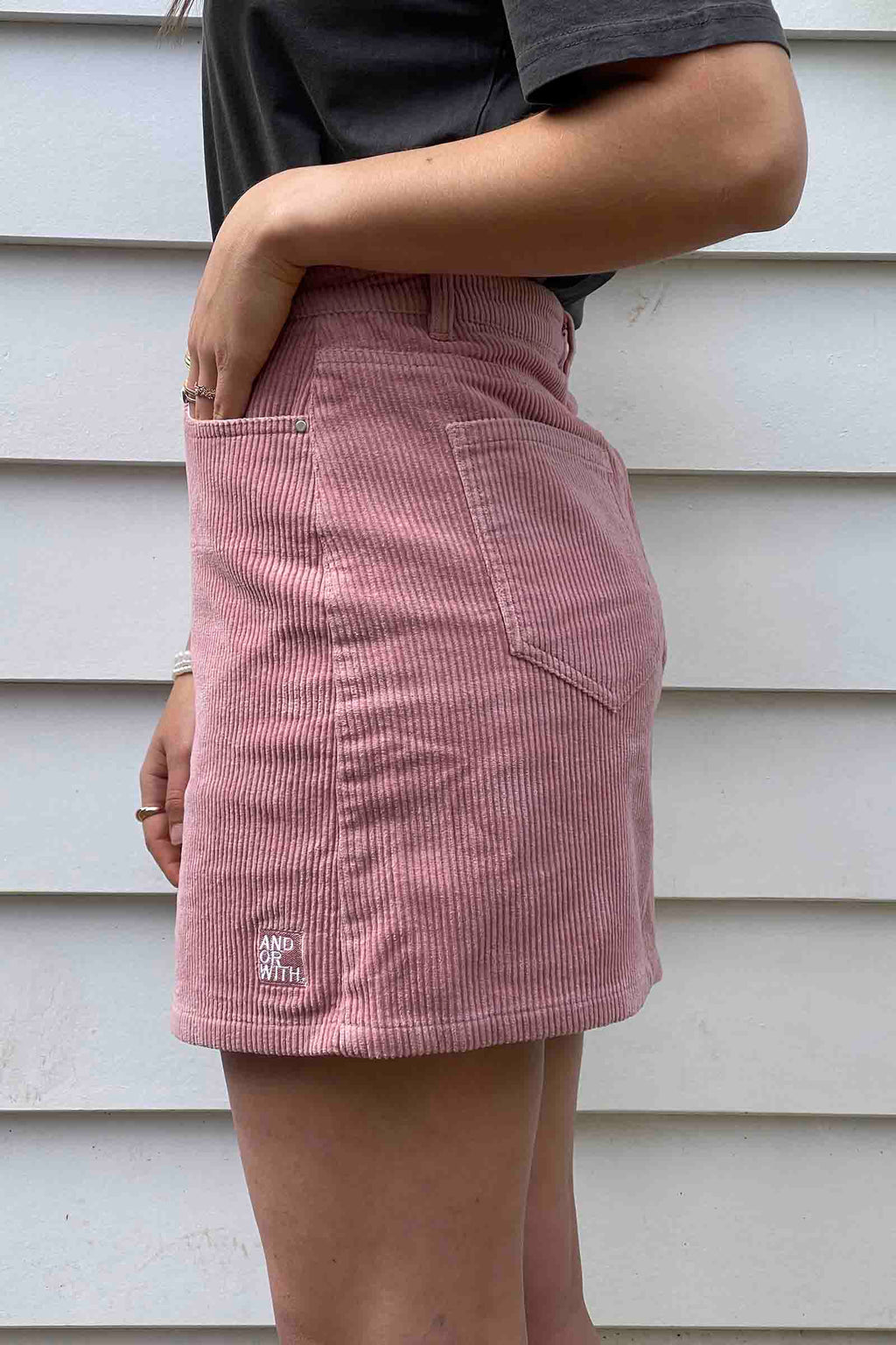 unisex-pink-corduroy-skirt-andorwith-surf-skate-wear