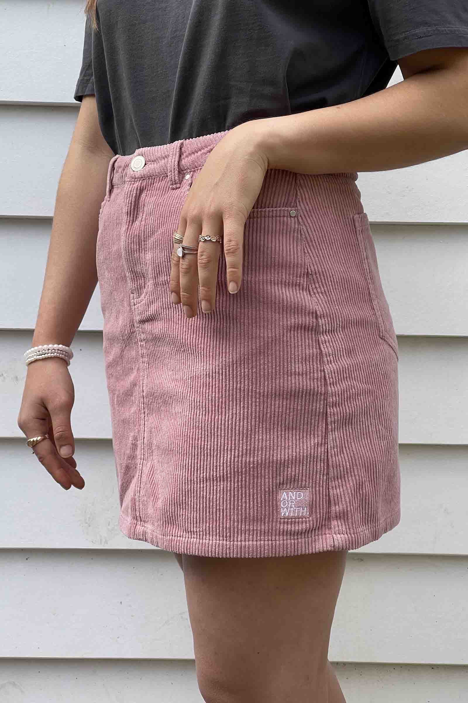 unisex-pink-corduroy-skirt-andorwith-surf-skate-wear