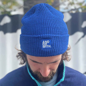 unisex-blue-wool-beanie-andorwith-surf-skate-wear