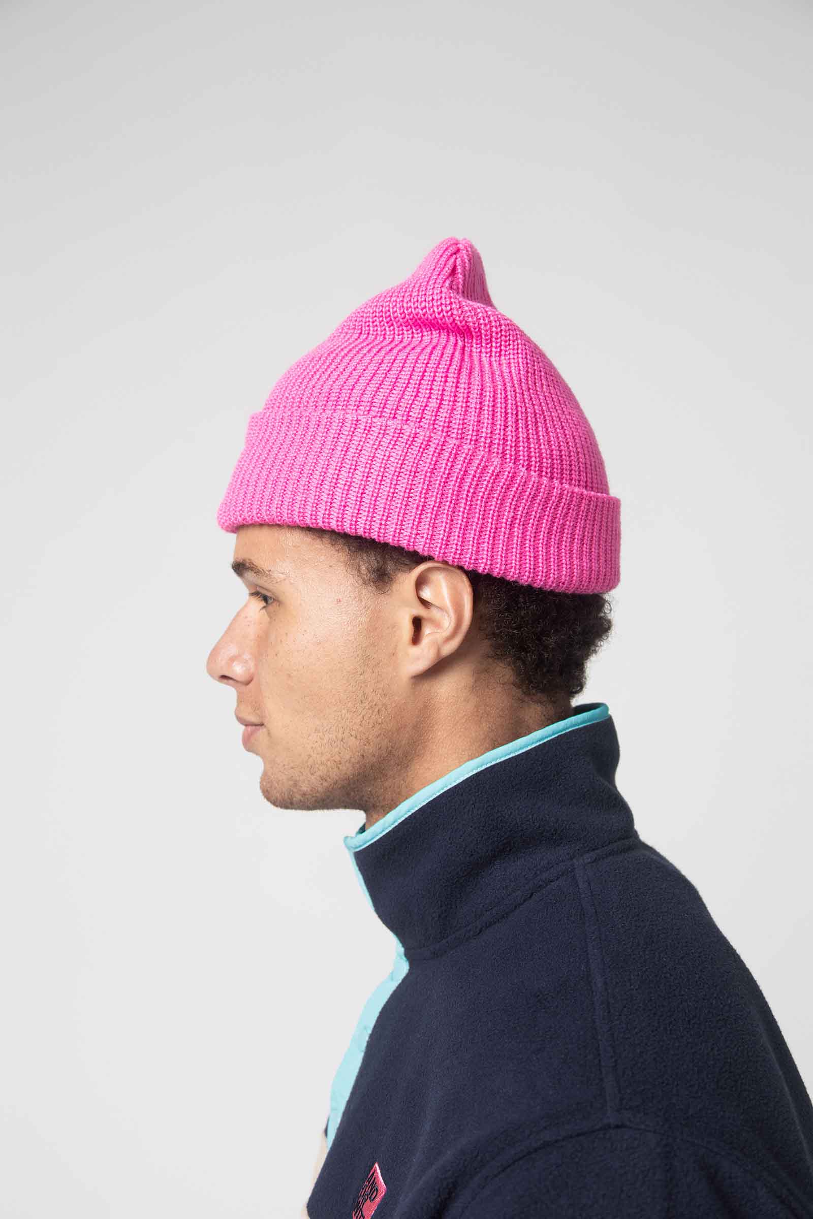 unisex-pink-wool-beanie-andorwith-surf-skate-wear