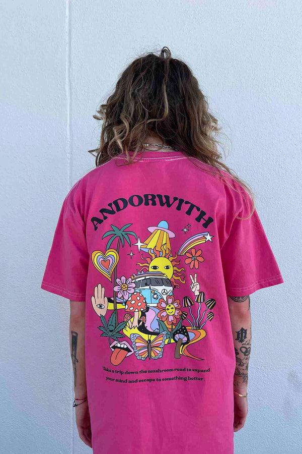 pink-unisex-tshirt-kombi-andorwith-surf-skate-wear-Australia
